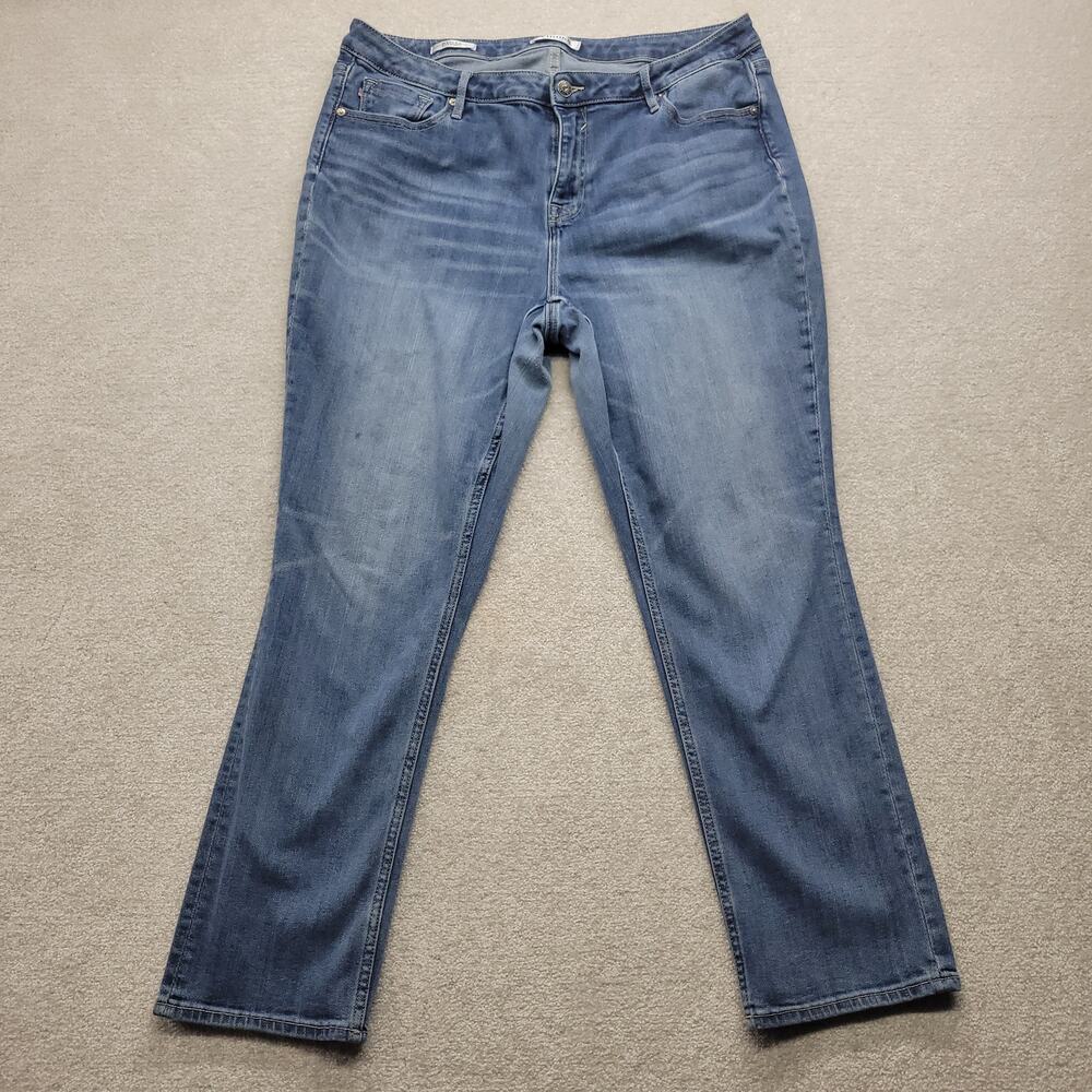 Vigoss Marley Women’s Jeans Size 18 Straight Leg Stretch Medium Wash Denim